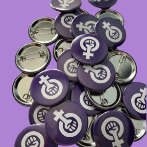 100 chapas simbolo feminista